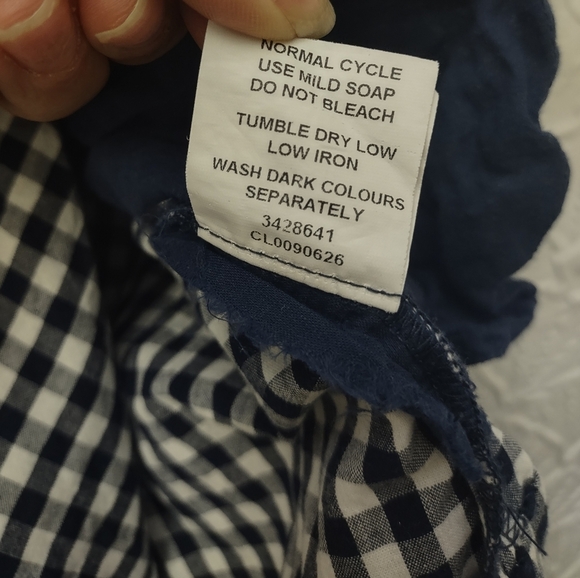 eShakti Black and White Gingham Long Sleeve Dress - Picture 6 of 10